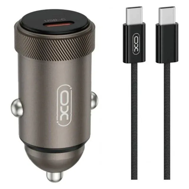 XO CC70 Car Charger with Cable Type-C To Type-C