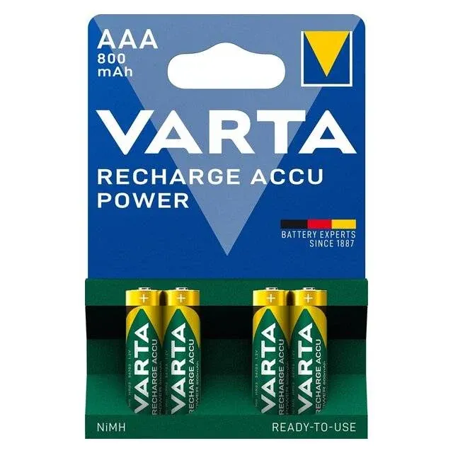 Varta Recharge Accu Power AAA 800mAh (4 Batteries)