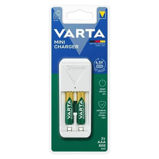 Varta Mini Charger with 2×AAA 800mAh